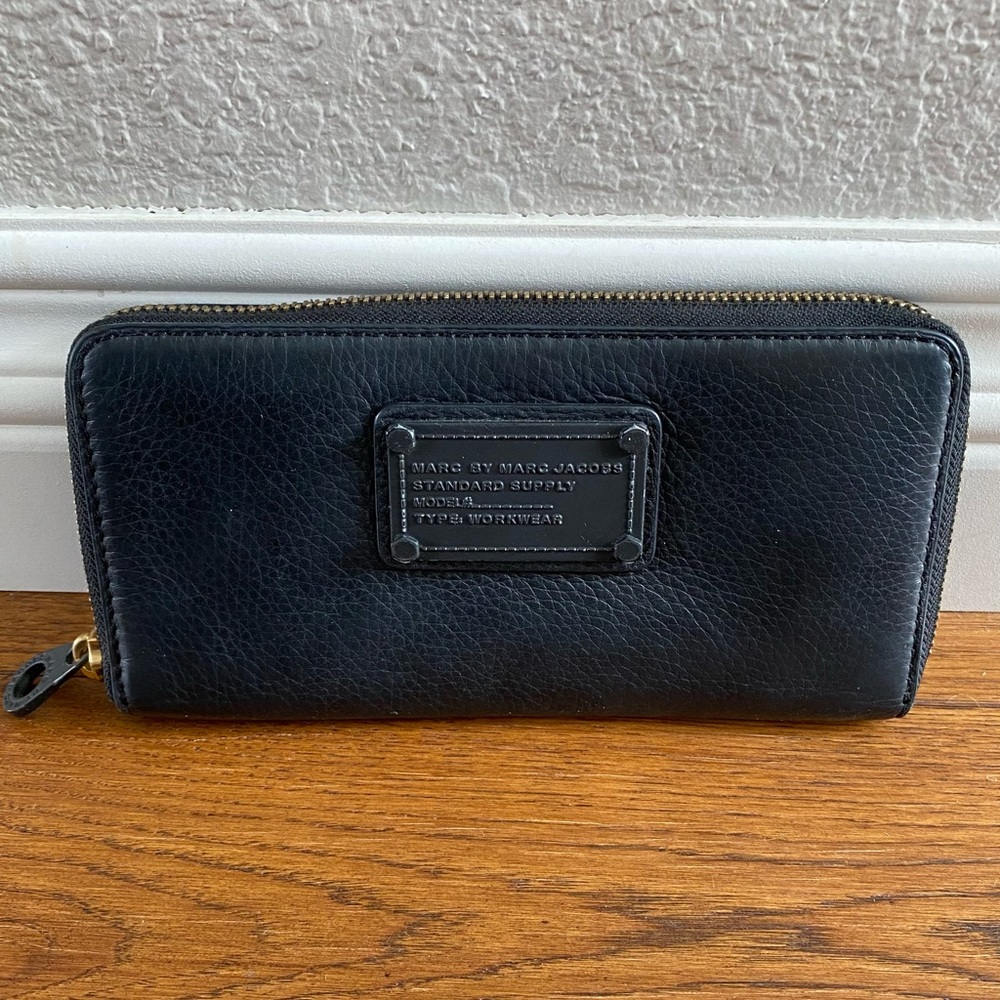 Marc by Marc Jacobs Workwear Black Leather Wallet